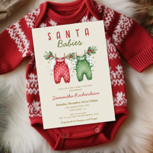 Sinterklaas Babys Kerst Tweeling baby shower Kaart