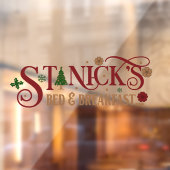 Sinterklaas bed en breakfast Kerst bedrijf Raamsticker (Vel 2)