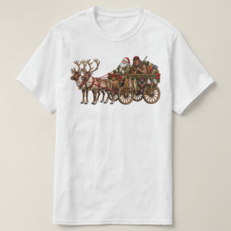 Sinterklaas Bigfoot Kerst Jacht Avontuur Vintage T-shirt