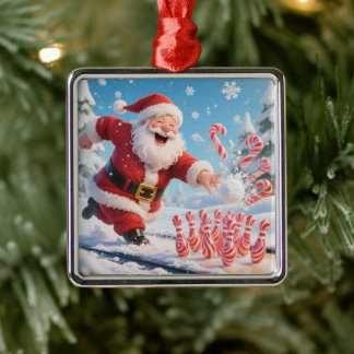 Sinterklaas Bowling Kerst Kersenlaan Personaliseer Metalen Ornament