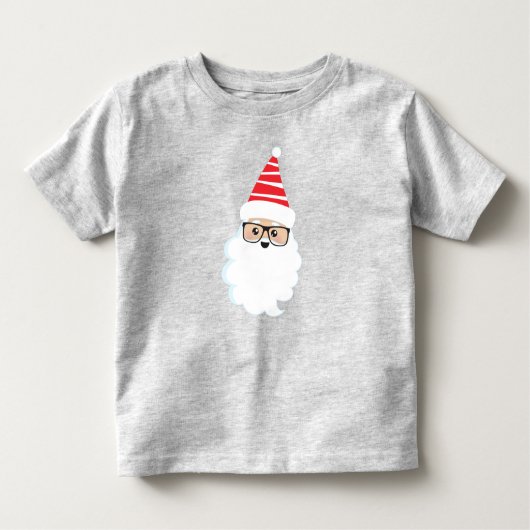Sinterklaas, bril, hipster, kerstman kinder shirts (Voorkant)