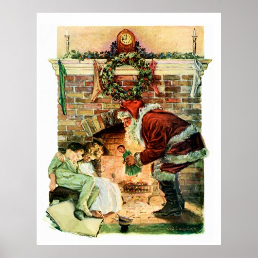 Sinterklaas Cadeaus leveren Poster (Voorkant)