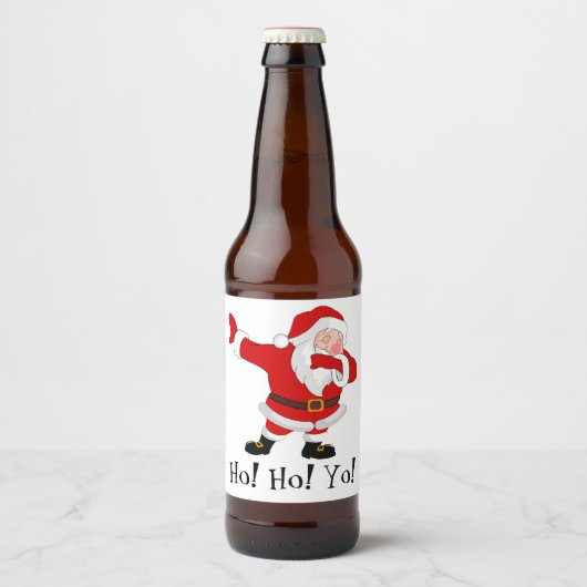 Sinterklaas Dabbing Personaliseren Bier Etiket (Voorkant)