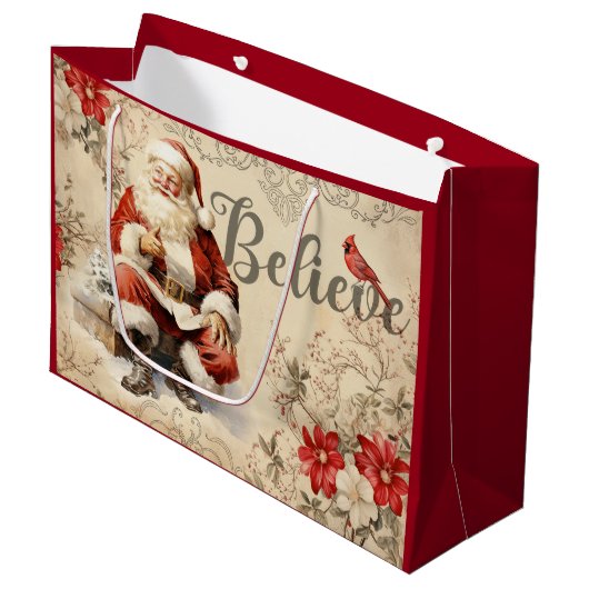 Sinterklaas Decoupage Ephemera Groot Cadeauzakje (Voorkant Gekanteld)