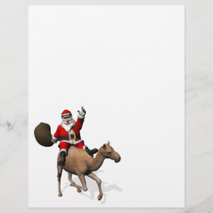 Sinterklaas die een kamel bestuurt