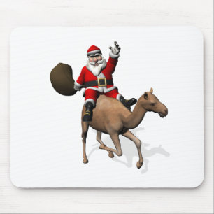 Sinterklaas die een kamel bestuurt muismat