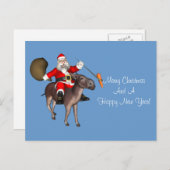 Sinterklaas die op Donkey rust Feestdagenkaart (Voorkant / Achterkant)