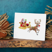 Sinterklaas die op slee rijdt fotoplaat (Zijkant)