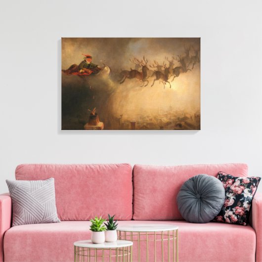 Sinterklaas door William Holbrook Beard Canvas Afdruk (Insitu (Woonkamer))