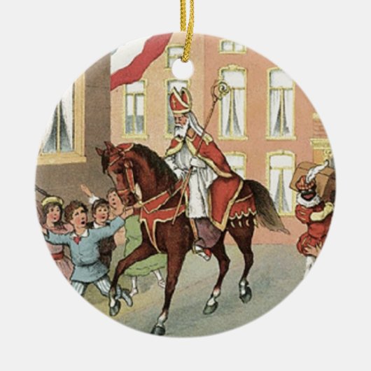 Sinterklaas Dutch St. Nick  St. Nicholas Keramisch Ornament (Voorkant)