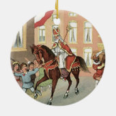 Sinterklaas Dutch St. Nick  St. Nicholas Keramisch Ornament (Achterkant)