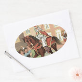 Sinterklaas Dutch St. Nick  St. Nicholas Ovale Sticker (Envelop)