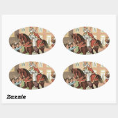 Sinterklaas Dutch St. Nick  St. Nicholas Ovale Sticker (Vel)
