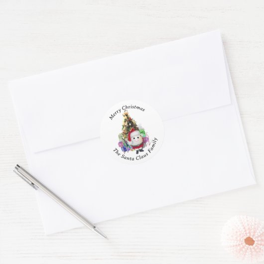 Sinterklaas Ei Kerstmis Ronde Sticker (Envelop)