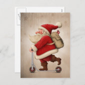 Sinterklaas en de push-scooter feestdagenkaart (Voorkant / Achterkant)