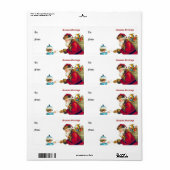Sinterklaas en Kind Gift Label (Full Sheet)