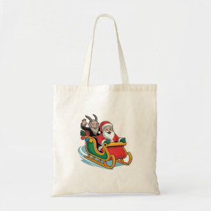 Sinterklaas en Krampus Kwaadaardig Donker Kerstmis Tote Bag