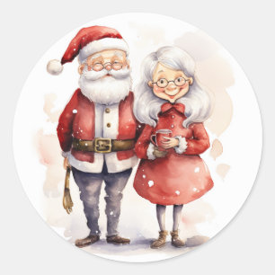 Sinterklaas en mevrouw Claus Kerst stickers