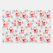 Sinterklaas en mevrouw Claus Kerstdans Inpakpapier Vel (Voorkant)