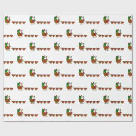 Sinterklaas en omslagpapier voor kippen cadeaupapier