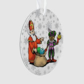 Sinterklaas en Piet Ornament (voorkant)