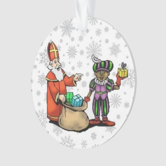 Sinterklaas en Piet Ornament (voorkant)
