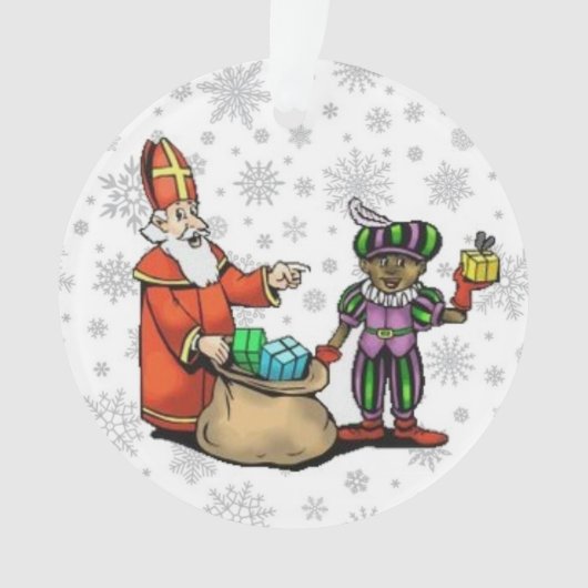 Sinterklaas en Piet Ornament (voorkant)