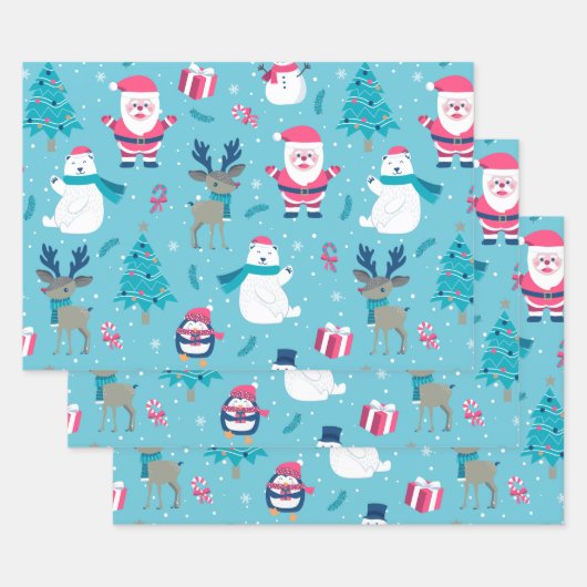 Sinterklaas en Polar Beer Inpakpapier Vel (Set)
