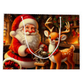 Sinterklaas en rendier groot cadeauzakje (Achterkant)