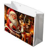 Sinterklaas en rendier groot cadeauzakje (Voorkant Gekanteld)