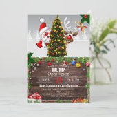 Sinterklaas en rendier kaart (Staand voorkant)