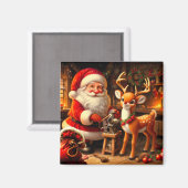 Sinterklaas en rendier magneet (Voorkant / Achterkant)