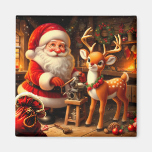 Sinterklaas en rendier magneet