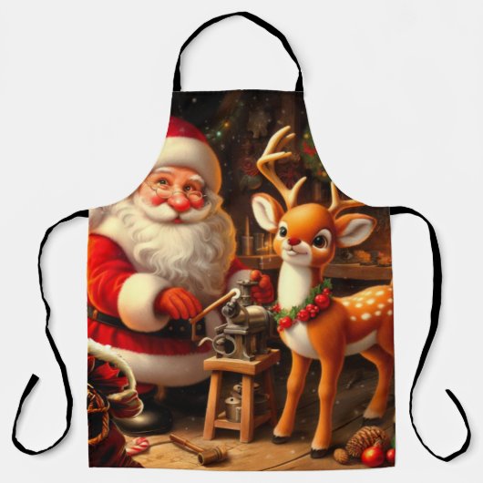 Sinterklaas en rendier schort (Voorkant)