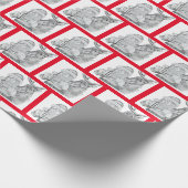 Sinterklaas en rendieren cadeaupapier (Hoek)