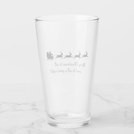 Sinterklaas en rendierontwerp Drink glas (Achterkant)