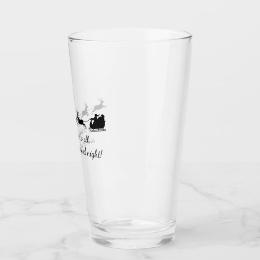 Sinterklaas en rendierontwerp Drink glas (Links)
