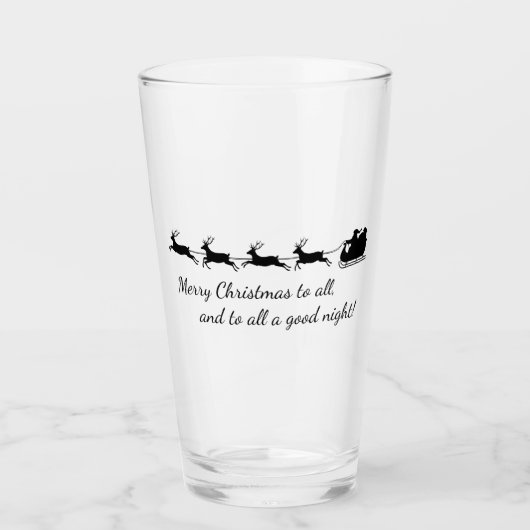 Sinterklaas en rendierontwerp Drink glas (Voorkant)