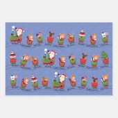 Sinterklaas en roodhond op trein inpakpapier vel (Voorkant 2)