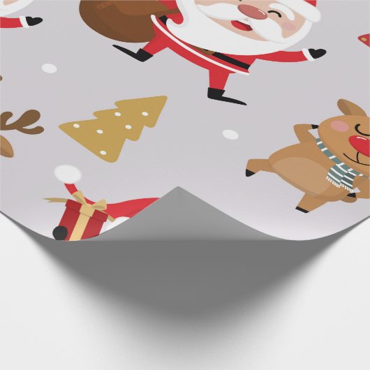 Sinterklaas en Sneeuwman Cadeaupapier (Hoek)