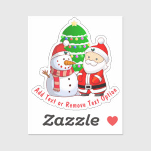 Sinterklaas en Sneeuwman Kerstmis Sticker