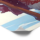 Sinterklaas en sneeuwmeisje vieren kerst poster (Hoek)