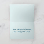 Sinterklaas en Unicorn Magische Kerstmis Feestdagen Kaart (Binnen)