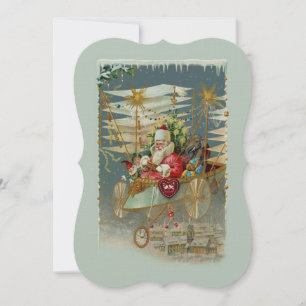 Sinterklaas en zijn Amazing Flying Machine Uitnodi Kaart