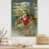 Sinterklaas en zijn geweldige vliegmachine Poster (Keuken)