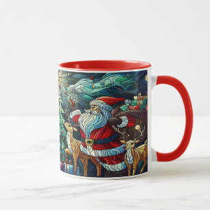 Sinterklaas en zijn rendierdragende geschenken mok