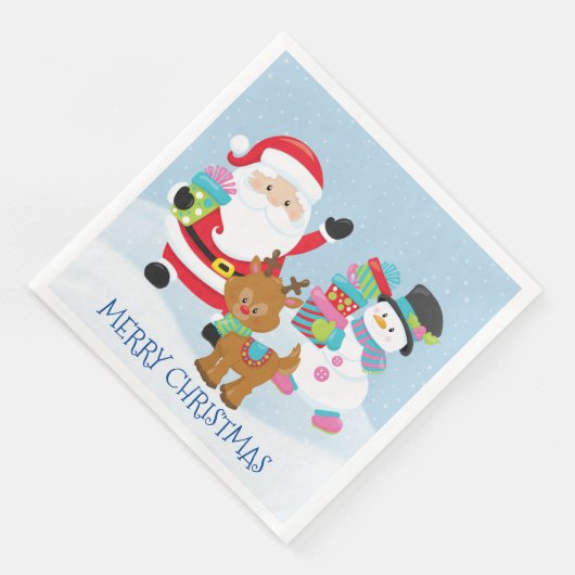 Sinterklaas en zijn vrienden papieren servetten (Hoek)