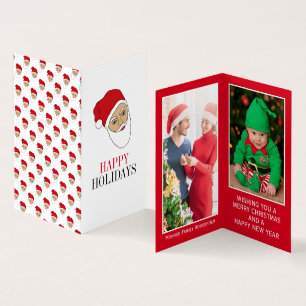 Sinterklaas, Familie Foto Kerstmis Kaart Visitekaartjes