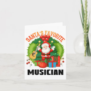 Sinterklaas' favoriete gitarist, Kerstmis gitaarsp Kaart