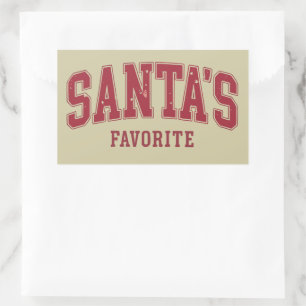 Sinterklaas Favoriete Kerstcadeau Grappig Festief Rechthoekige Sticker